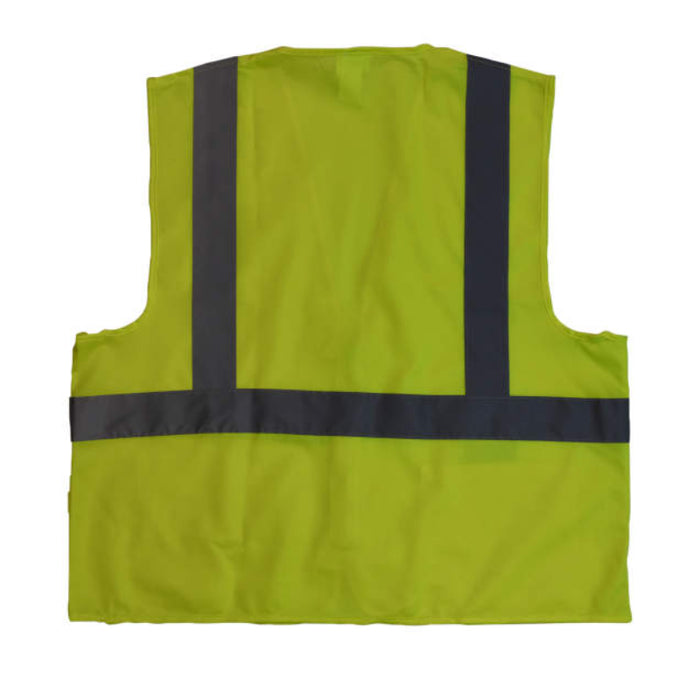 Radians High Visibility Economy Type R ANSI Class 2 Solid Safety Vest with Zipper - SV2Z