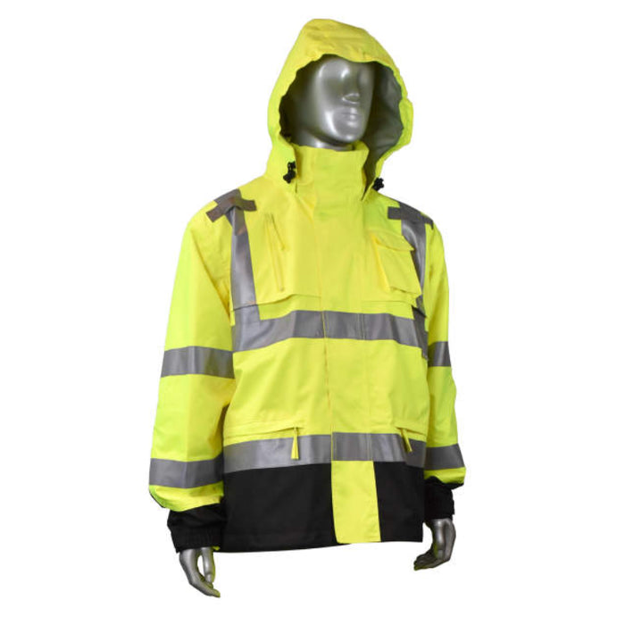 Radians High Visibility Heavy Duty Ripstop Waterproof Jacket - ANSI Class 3 - Type R - RW32