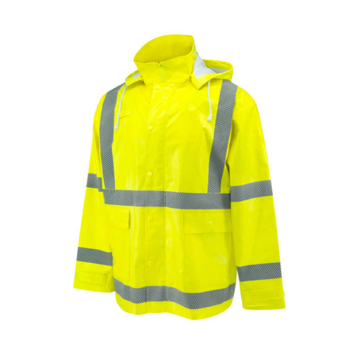 Radians High Visibility Self Extinguishing Rain Jacket - ANSI Class 3 - Type R - RW08J