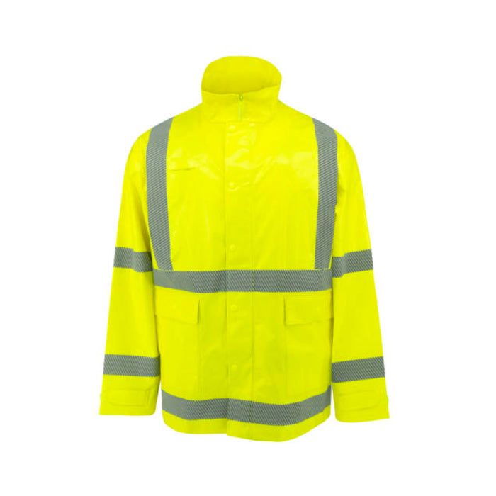 Radians High Visibility Self Extinguishing Rain Jacket - ANSI Class 3 - Type R - RW08J