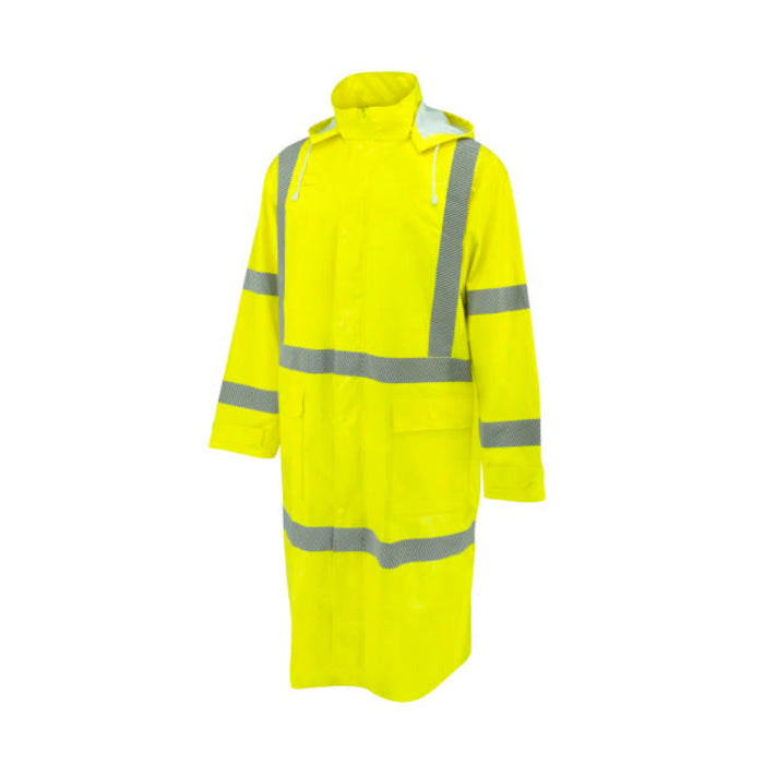 Radians High Visibility Self Extinguishing Raincoat - Waterproof - ANSI  Class 3 - Type R - RW08C