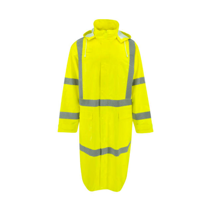 Radians High Visibility Self Extinguishing Raincoat - Waterproof - ANSI  Class 3 - Type R - RW08C