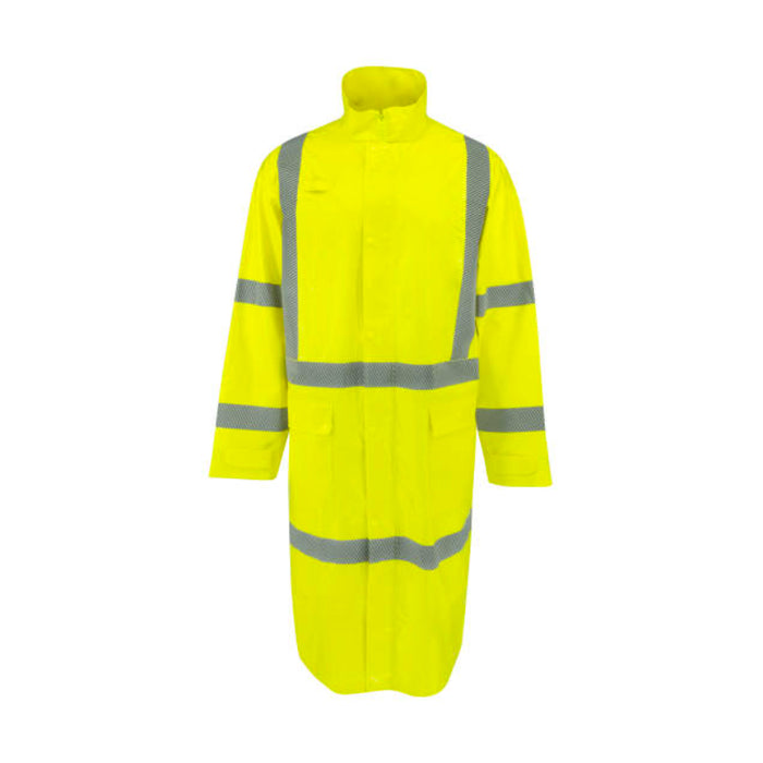 Radians High Visibility Self Extinguishing Raincoat - Waterproof - ANSI  Class 3 - Type R - RW08C