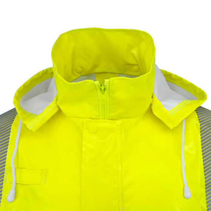 Radians High Visibility Self Extinguishing Raincoat - Waterproof - ANSI  Class 3 - Type R - RW08C