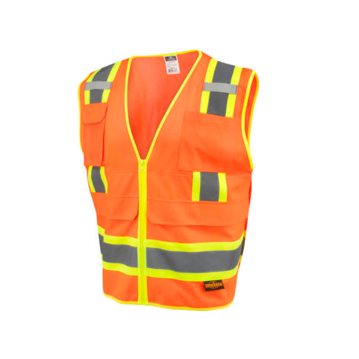 Radians High Visibility  Surveyor Type R ANSI Class 2 Mesh/Solid Safety Vest  - SV69-2