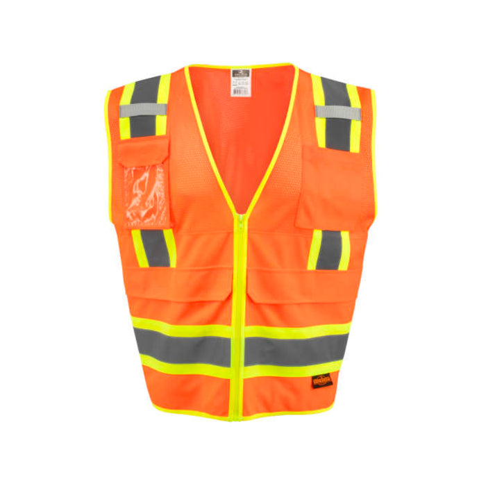 Radians High Visibility  Surveyor Type R ANSI Class 2 Mesh/Solid Safety Vest  - SV69-2