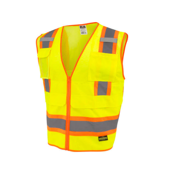 Radians High Visibility  Surveyor Type R ANSI Class 2 Mesh/Solid Safety Vest  - SV69-2