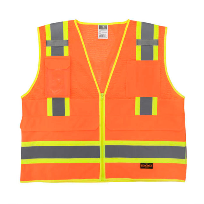 Radians High Visibility  Surveyor Type R ANSI Class 2 Mesh/Solid Safety Vest  - SV69-2