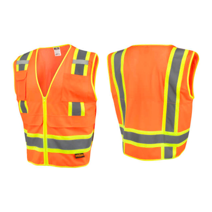 Radians High Visibility  Surveyor Type R ANSI Class 2 Mesh/Solid Safety Vest  - SV69-2