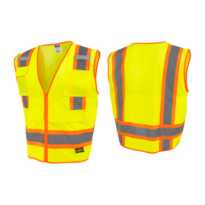 Radians High Visibility  Surveyor Type R ANSI Class 2 Mesh/Solid Safety Vest  - SV69-2
