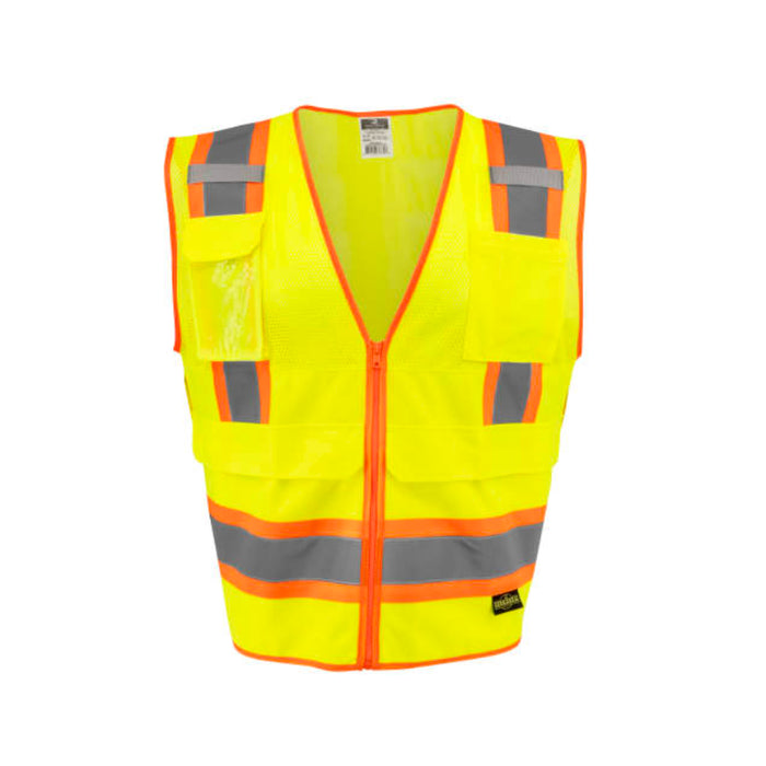 Radians High Visibility  Surveyor Type R ANSI Class 2 Mesh/Solid Safety Vest  - SV69-2