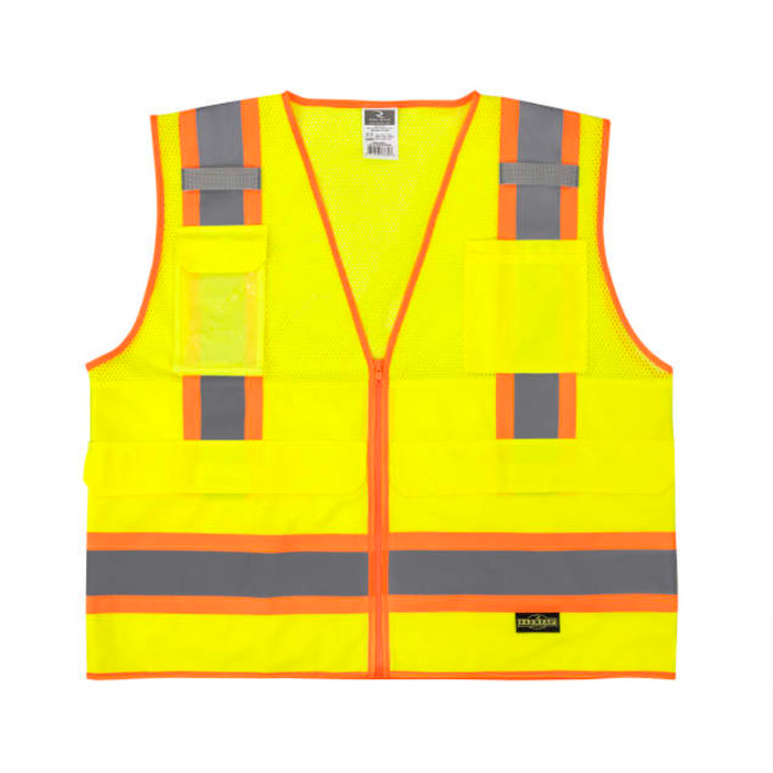 Radians High Visibility  Surveyor Type R ANSI Class 2 Mesh/Solid Safety Vest  - SV69-2