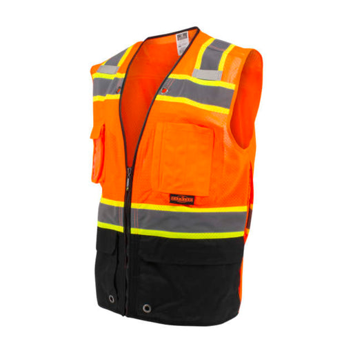 Radians High Visibility Type R ANSI Class 2 Color-Blocked Vest with Zipper - SV51B