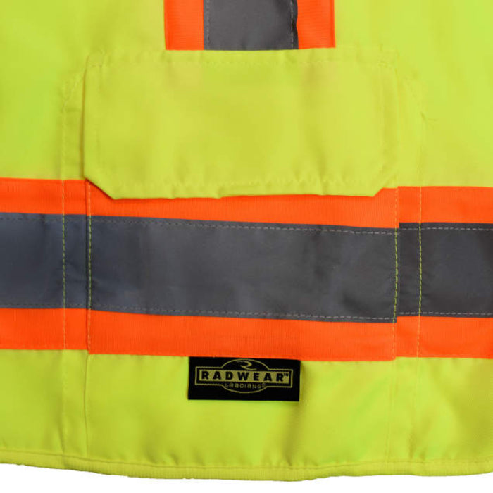 Radians High Visibility Type R ANSI Class 2 Surveyor Heavy Duty Solid Twill Safety Vest - SV62