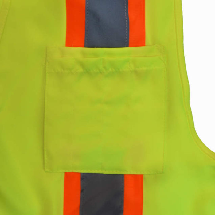 Radians High Visibility Type R ANSI Class 2 Surveyor Heavy Duty Solid Twill Safety Vest - SV62