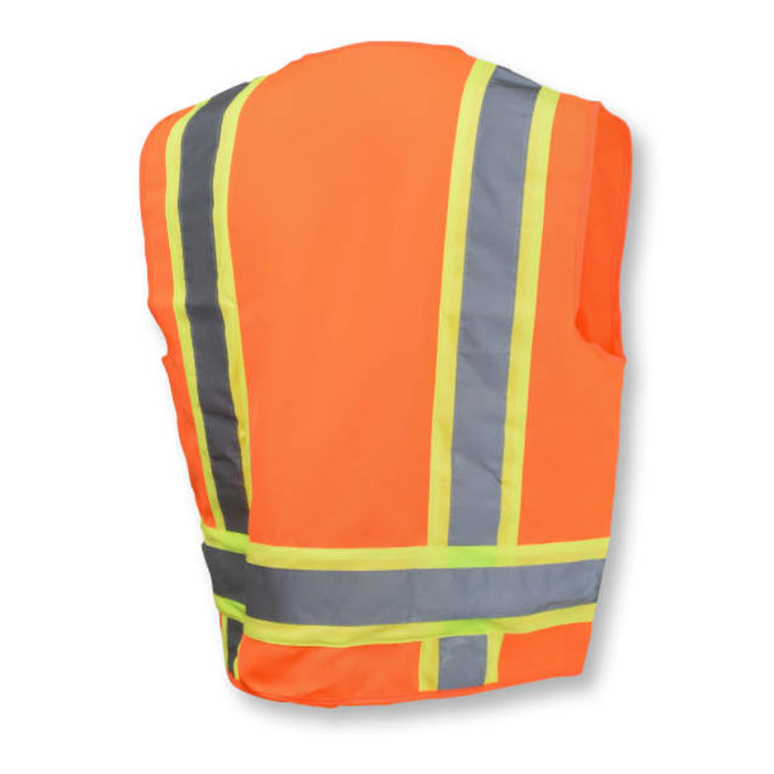 Radians High Visibility Type R ANSI Class 2 Surveyor Heavy Duty Solid Twill Safety Vest - SV62
