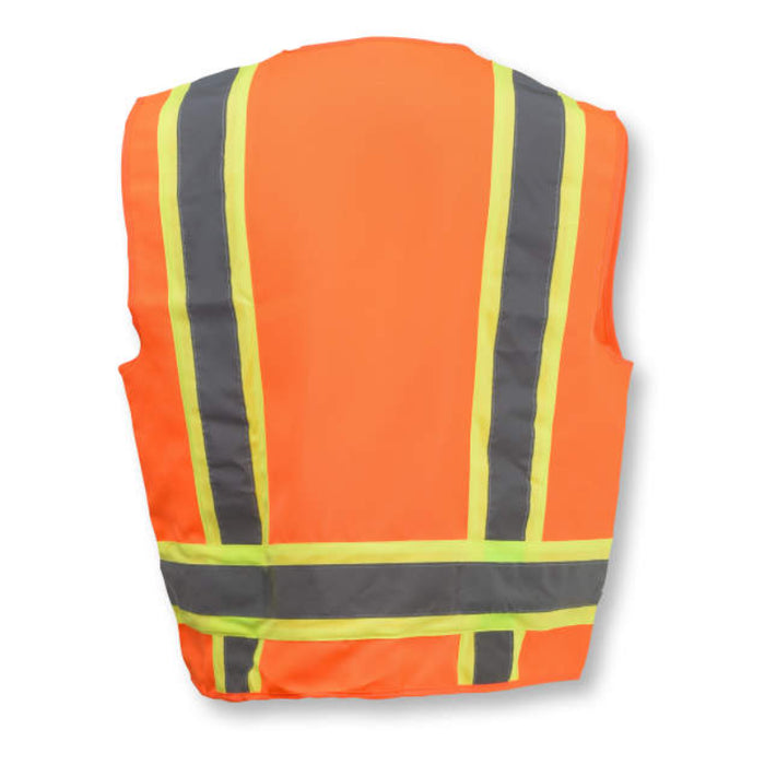 Radians High Visibility Type R ANSI Class 2 Surveyor Heavy Duty Solid Twill Safety Vest - SV62