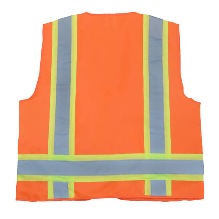 Radians High Visibility Type R ANSI Class 2 Surveyor Heavy Duty Solid Twill Safety Vest - SV62