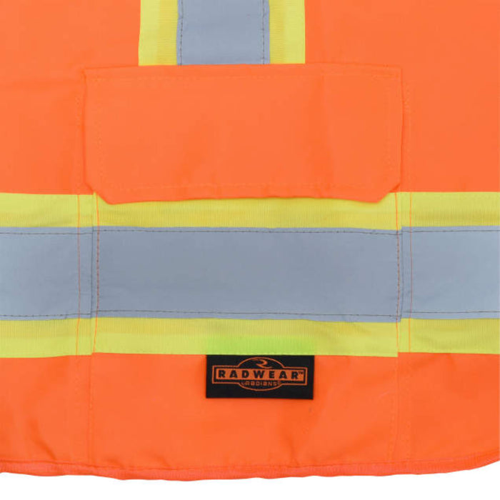 Radians High Visibility Type R ANSI Class 2 Surveyor Heavy Duty Solid Twill Safety Vest - SV62