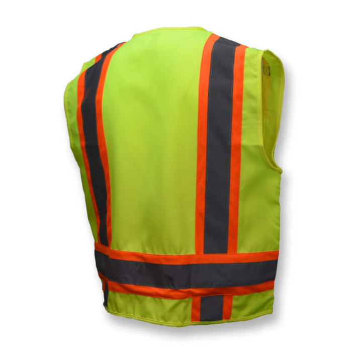 Radians High Visibility Type R ANSI Class 2 Surveyor Heavy Duty Solid Twill Safety Vest - SV62