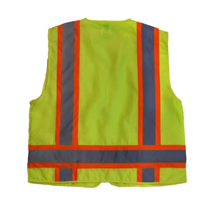Radians High Visibility Type R ANSI Class 2 Surveyor Heavy Duty Solid Twill Safety Vest - SV62