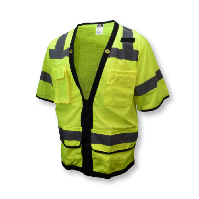 Radians High Visibility Type R ANSI Class 3 Heavy Duty Surveyor Safety Vest with Zipper -  SV59Z-3