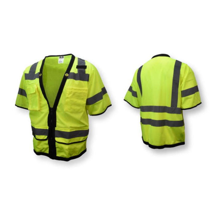 Radians High Visibility Type R ANSI Class 3 Heavy Duty Surveyor Safety Vest with Zipper -  SV59Z-3