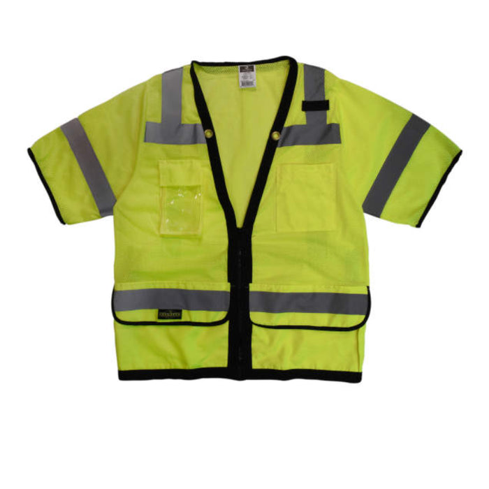 Radians High Visibility Type R ANSI Class 3 Heavy Duty Surveyor Safety Vest with Zipper -  SV59Z-3