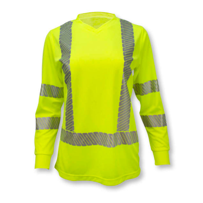 Radians High Visibility Women's Long Sleeve Safety T-Shirt with Max-Dri™ ANSI Class 3 Type R - ST21W-3