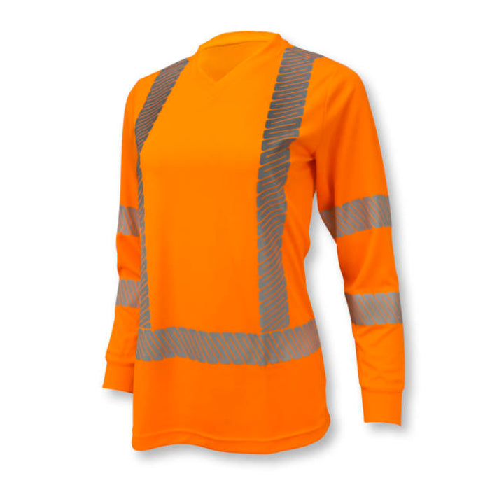 Radians High Visibility Women's Long Sleeve Safety T-Shirt with Max-Dri™ ANSI Class 3 Type R - ST21W-3