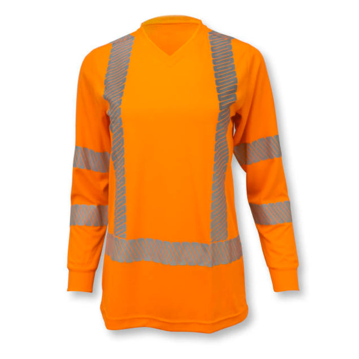 Radians High Visibility Women's Long Sleeve Safety T-Shirt with Max-Dri™ ANSI Class 3 Type R - ST21W-3