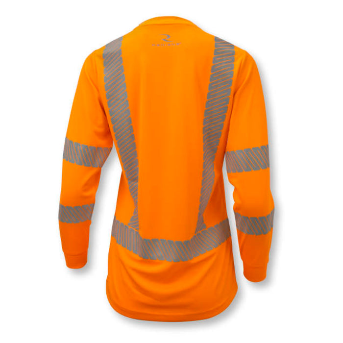 Radians High Visibility Women's Long Sleeve Safety T-Shirt with Max-Dri™ ANSI Class 3 Type R - ST21W-3