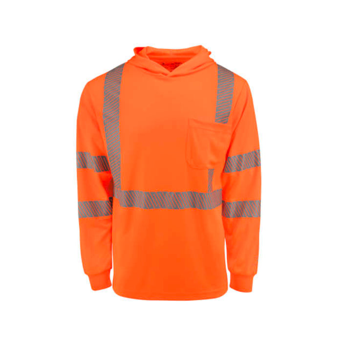 Radians Hooded Mesh Long Sleeve T-Shirt w/ UV Protection ANSI Class 3 Type R  - ST61-3