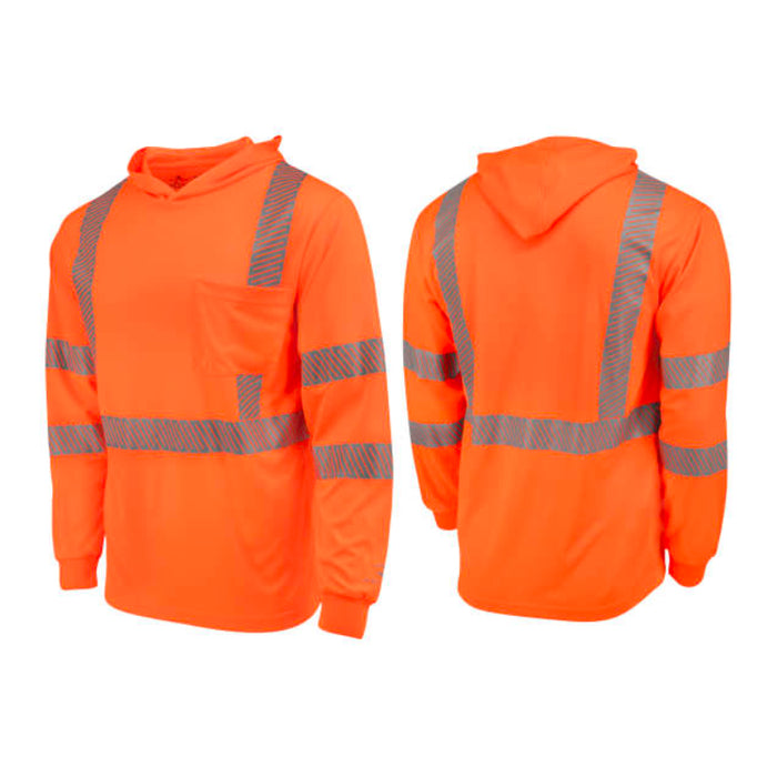Radians Hooded Mesh Long Sleeve T-Shirt w/ UV Protection ANSI Class 3 Type R  - ST61-3