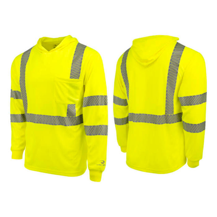 Radians Hooded Mesh Long Sleeve T-Shirt w/ UV Protection ANSI Class 3 Type R  - ST61-3