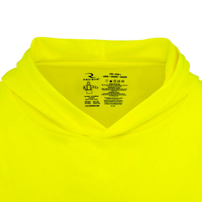 Radians Hooded Mesh Long Sleeve T-Shirt w/ UV Protection ANSI Class 3 Type R  - ST61-3