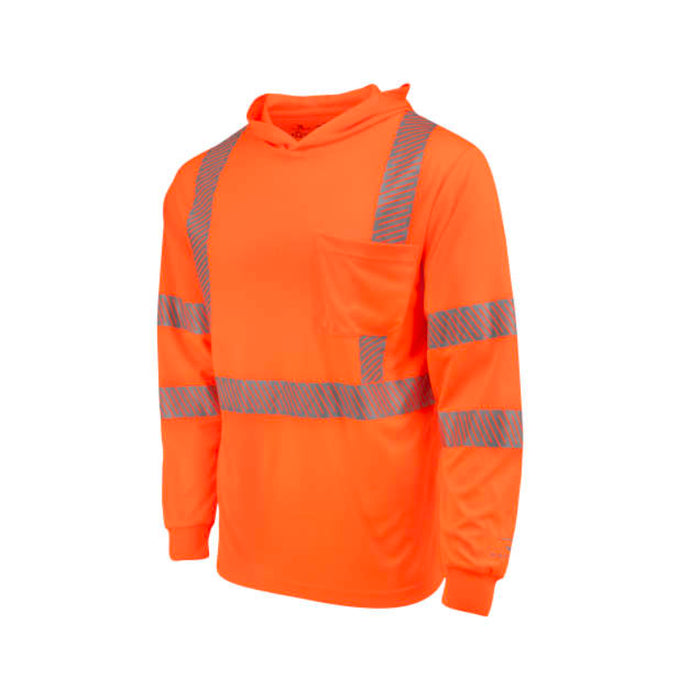 Radians Hooded Mesh Long Sleeve T-Shirt w/ UV Protection ANSI Class 3 Type R  - ST61-3