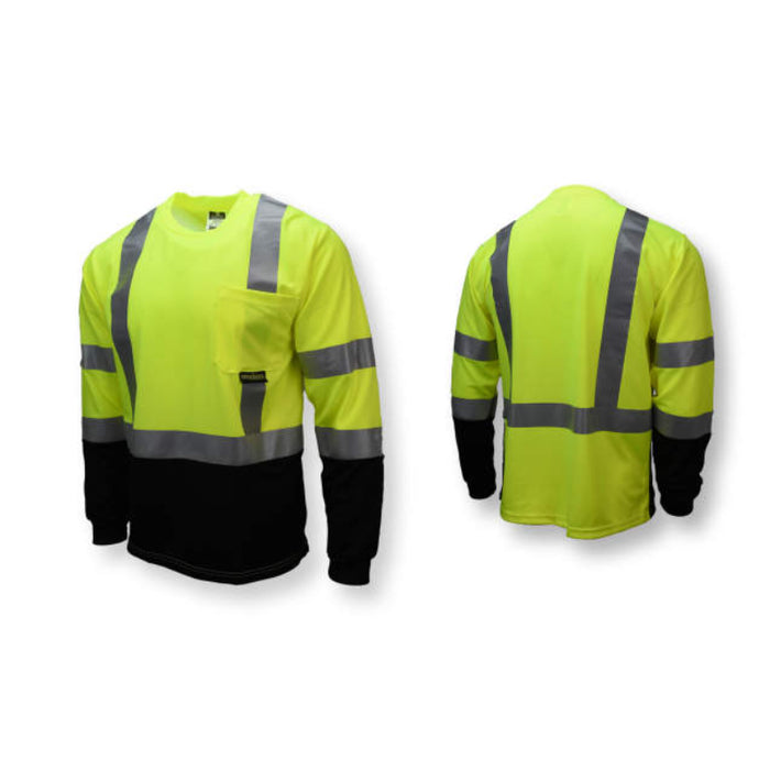 Radians Long Sleeve Black Bottom T-Shirt ANSI Class 3 Type R - ST21B