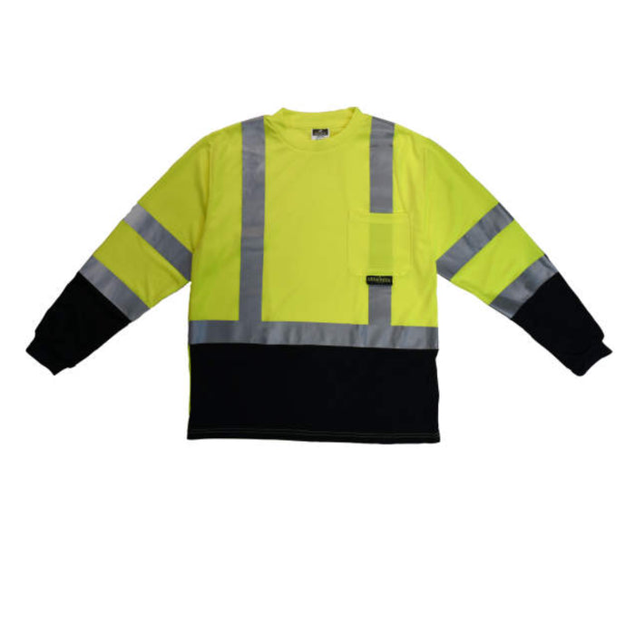 Radians Long Sleeve Black Bottom T-Shirt ANSI Class 3 Type R - ST21B