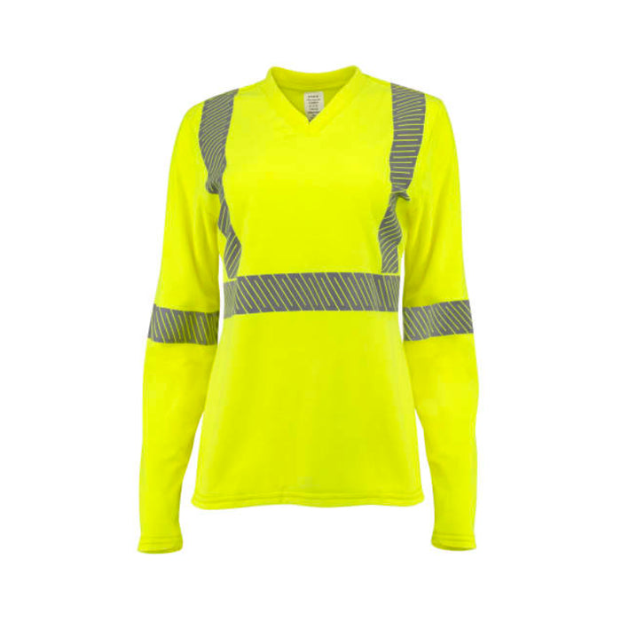 Radians Women's Hi Vis  Long Sleeve FR T-shirt with ANSI Class 3 Type R CAT 2-  ST921W