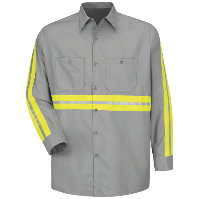 Red Kap® Enhanced Visibility Industrial Long Sleeve Work Shirt - SP14-EHV