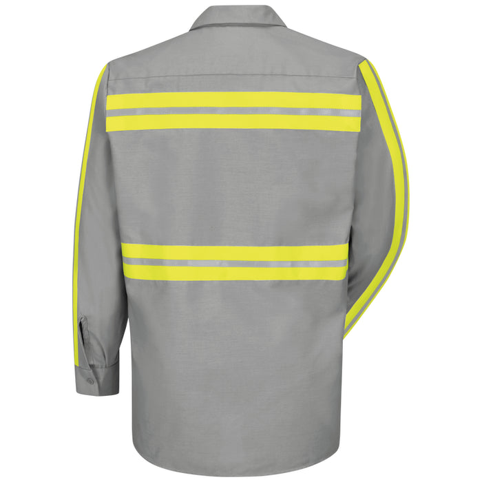 Red Kap® Enhanced Visibility Industrial Long Sleeve Work Shirt - SP14-EHV