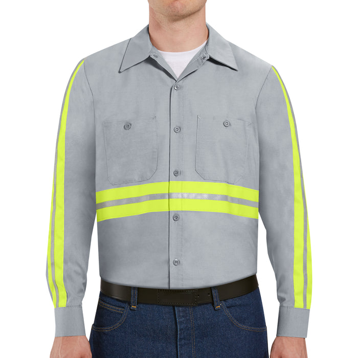 Red Kap® Enhanced Visibility Industrial Long Sleeve Work Shirt - SP14-EHV