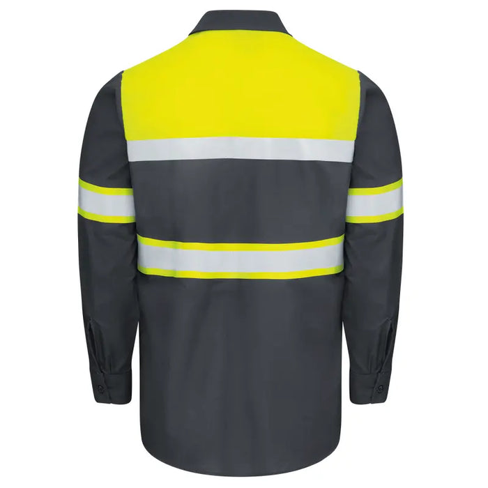 Red Kap® Hi-Visibility Long Sleeve Ripstop Work Shirt - ANSI Class 1 Type O - SY70