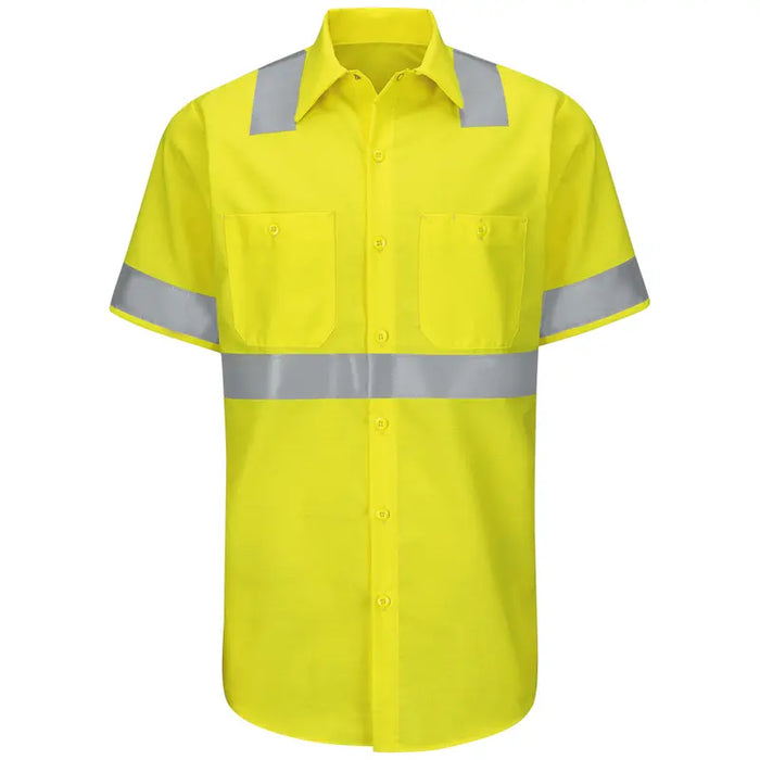 Red Kap® Hi-Visibility Short Sleeve Ripstop Work Shirt - ANSI Class 2 Type R - SY24-HV