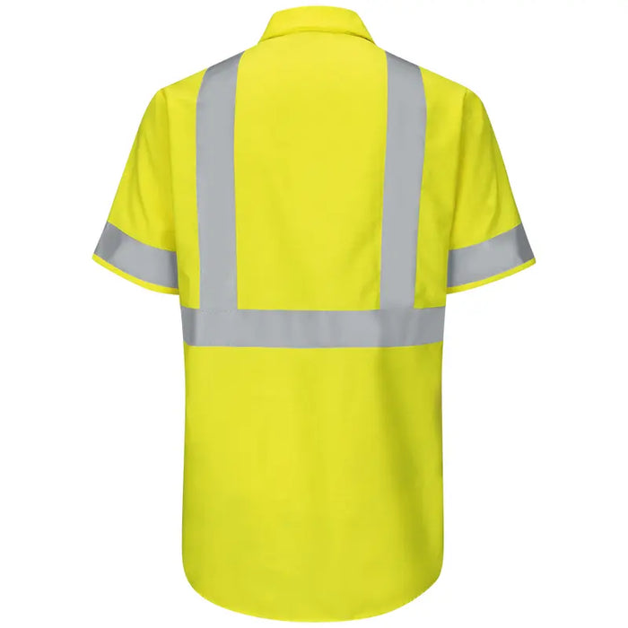 Red Kap® Hi-Visibility Short Sleeve Ripstop Work Shirt - ANSI Class 2 Type R - SY24-HV