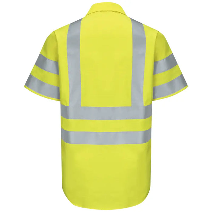 Red Kap® Hi-Visibility Short Sleeve Ripstop Work Shirt - ANSI Class 3 Type R - SY24-HV