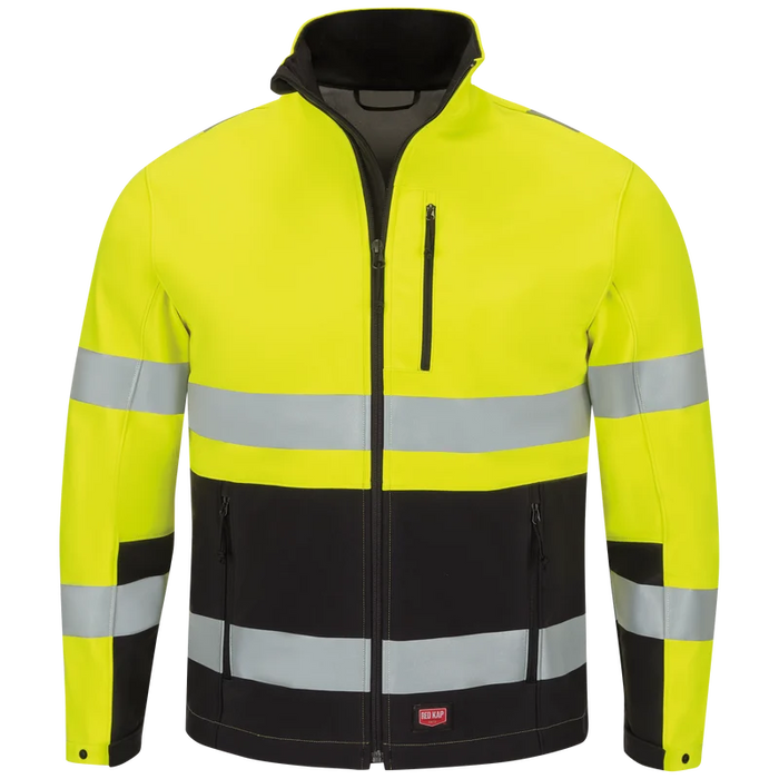 Red Kap® Hi-Visibility Soft Shell Jacket Full Zip Front Closure - JY34YB
