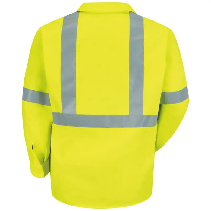 Red Kap® High Visibility Long Sleeve Shirt - ANSI Class 2 Type R - Yellow - SS14