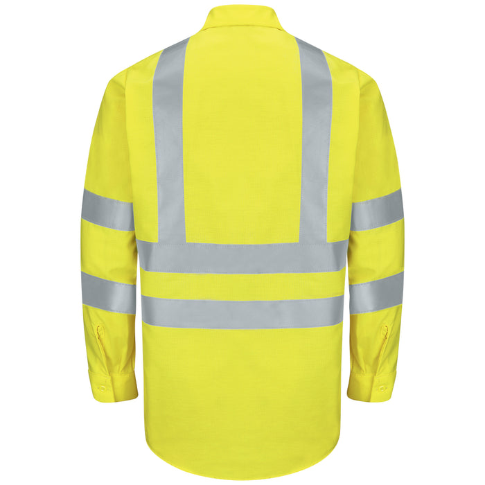 Red Kap® High Visibility Long Sleeve Shirt - ANSI Class 3 - Type R -  SY14-HV-TRC3